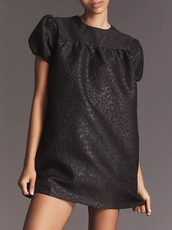 Glamorous Puff-Sleeve Mini Swing Dress - Picture 2 of 16